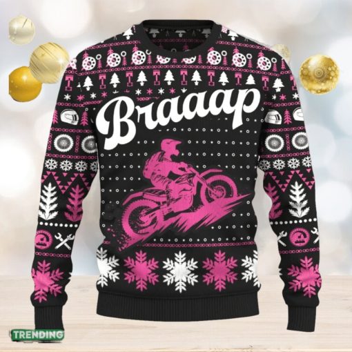 Braaap Hill Climb Motobike Ugly Christmas Sweater New Pattern Motorcross Holidays Gift Fans