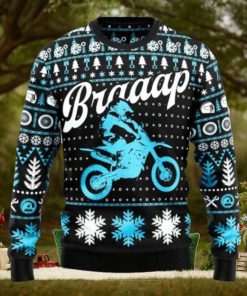 Braaap Moto Blue Version Ugly Christmas Sweater