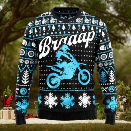 Braaap Moto Blue Version Ugly Christmas Sweater