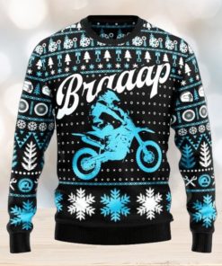 Braaap Moto Blue Version Ugly Christmas Sweater