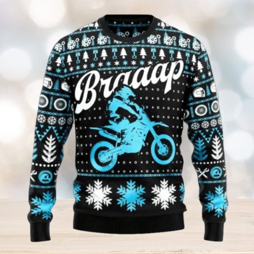 Braaap Moto Blue Version Ugly Christmas Sweater