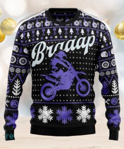 Braaap Moto Cozy Ugly Christmas Sweater New Pattern Motorcross Holidays Gift Fans