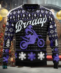 Braaap Moto Cozy Ugly Christmas Sweater New Pattern Motorcross Holidays Gift Fans