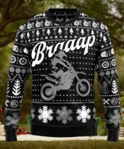 Braaap Moto Grey Version Ugly Christmas Sweater