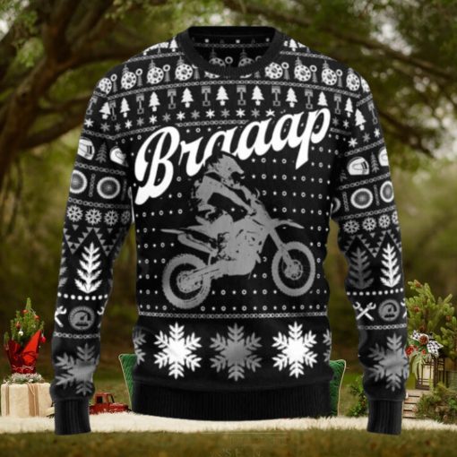 Braaap Moto Grey Version Ugly Christmas Sweater