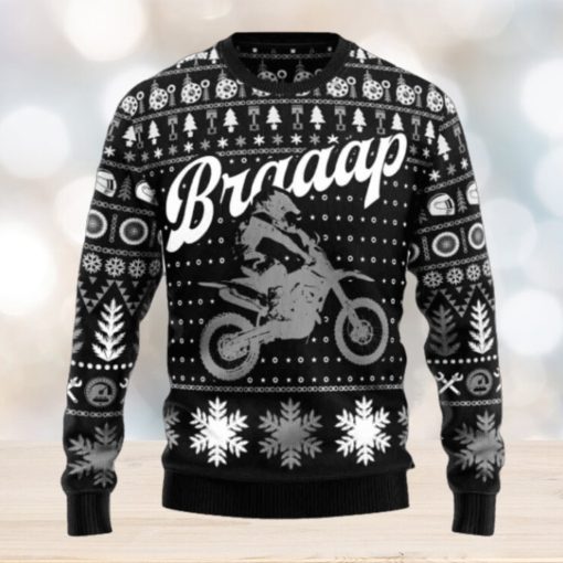 Braaap Moto Grey Version Ugly Christmas Sweater