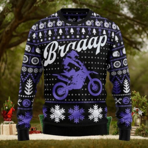 Braaap Moto Purple Version Ugly Christmas Sweater