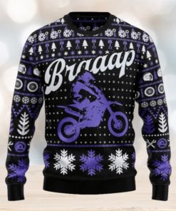 Braaap Moto Purple Version Ugly Christmas Sweater