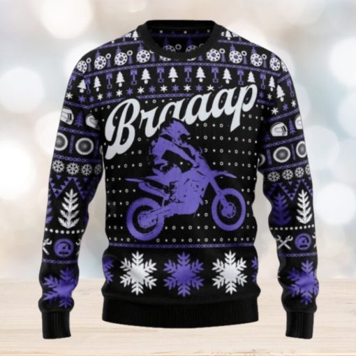 Braaap Moto Purple Version Ugly Christmas Sweater