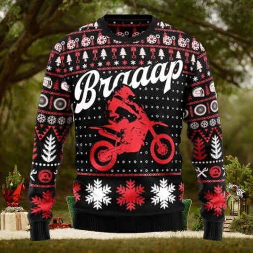 Braaap Moto Red Version Ugly Christmas Sweater