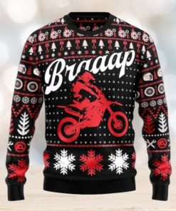 Braaap Moto Red Version Ugly Christmas Sweater