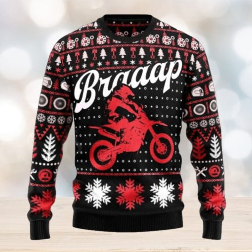 Braaap Moto Red Version Ugly Christmas Sweater