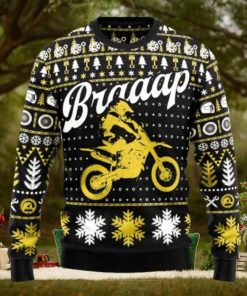 Braaap Moto Yellow Version Ugly Christmas Sweater