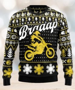 Braaap Moto Yellow Version Ugly Christmas Sweater