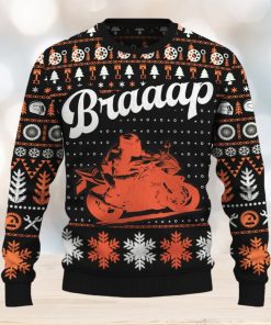 Braaap Ninja ZX 6R Knitted Motorcross Sweater Gift Fans For Men And Women Christmas