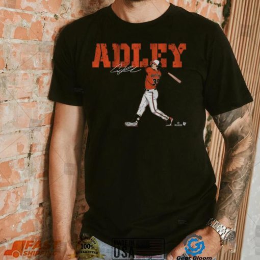 BreakingT Men’s Baltimore Orioles Black Adley Rutschman Swing Graphic T Shirt