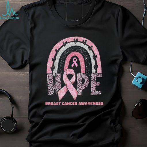 Breast Cancer Rainbow In October We Wear Pink Hope Support T Shirt