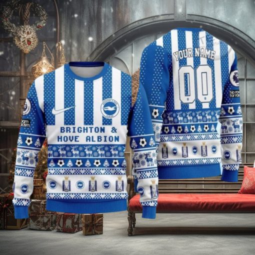 Brighton Hove Albion Ugly Christmas 3D Christmas Ugly Sweater Gift For Chirstmas