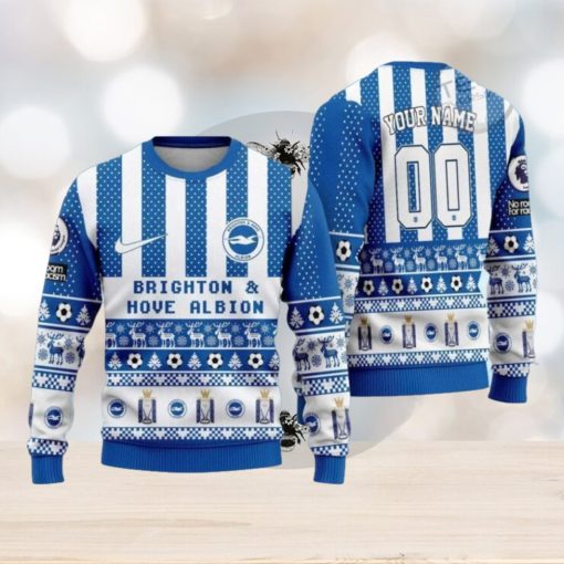 Brighton Hove Albion Ugly Christmas 3D Christmas Ugly Sweater Gift For Chirstmas