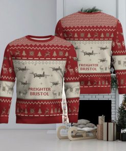 Bristol Freighter Aircraft Red Ugly Chrisrmas Sweater Aircraft Lover Veteran 3D Sweater Winter Gift