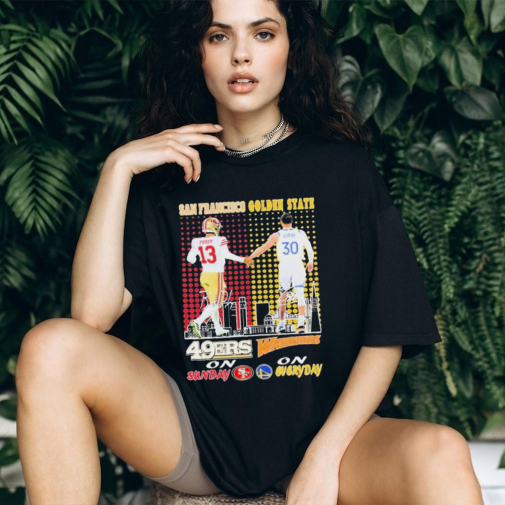 Brock Purdy And Stephen Curry Players San Francisco 49ers On Sunday Golden State Warriors On Everyday Signatures Logo Shirt Brock Purdy And Stephen Curry Players San Francisco 49ers On Sunday Golden State Warriors On Everyday Signatures Logo Shirt
