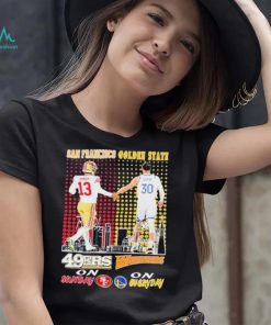 Brock Purdy And Stephen Curry Players San Francisco 49ers On Sunday Golden State Warriors On Everyday Signatures Logo Shirt