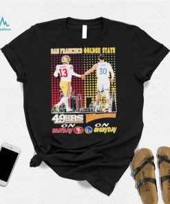 Brock Purdy And Stephen Curry Players San Francisco 49ers On Sunday Golden State Warriors On Everyday Signatures Logo Shirt