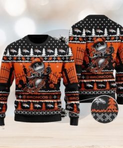 Broncos Jack Skellington Halloween Knitted Ugly Christmas Sweater