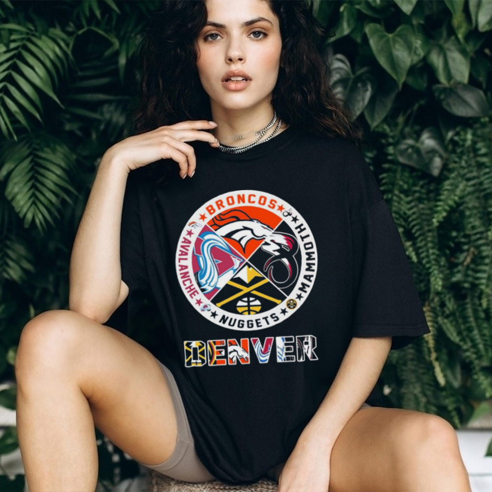 Broncos, Mammouth, Nuggets And Avalanche Denver Sports Teams Logo Shirt Broncos, Mammouth, Nuggets And Avalanche Denver Sports Teams Logo Shirt
