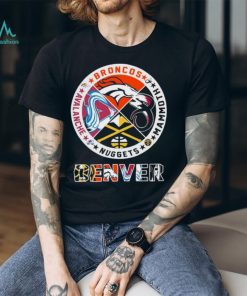 Broncos, Mammouth, Nuggets And Avalanche Denver Sports Teams Logo Shirt