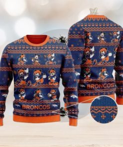 Broncos Mickey Mouse Knitted Ugly Christmas Sweater