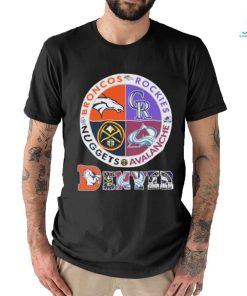 Broncos, Rockets, Nuggets And Avalanche Denver Sports Teams Logo Shirt