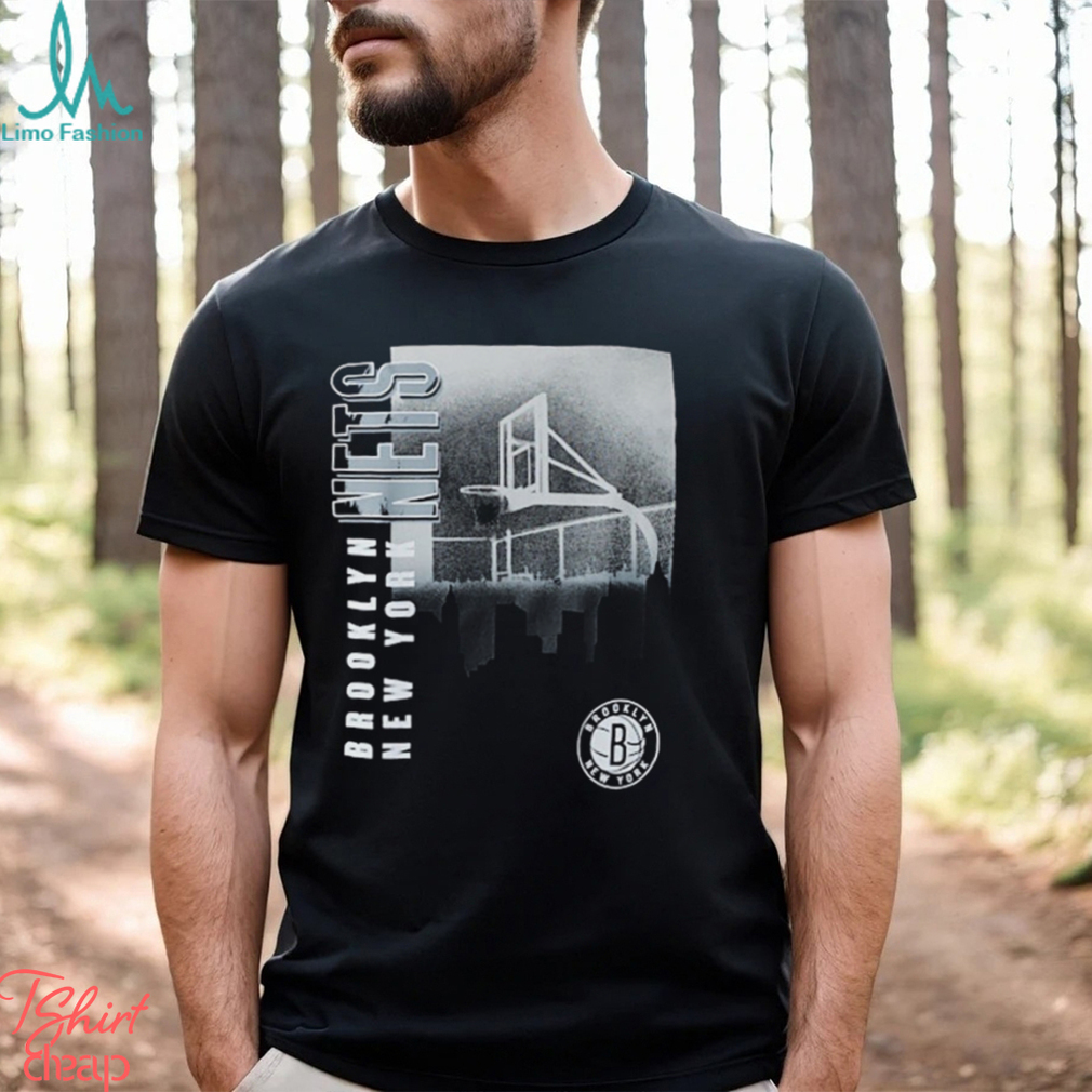Brooklyn Nets Skyline Graphic Black T Shirt Brooklyn Nets Skyline Graphic Black T Shirt