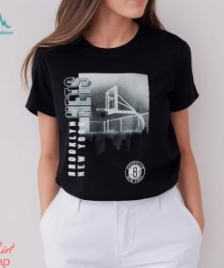 Brooklyn Nets Skyline Graphic Black T Shirt