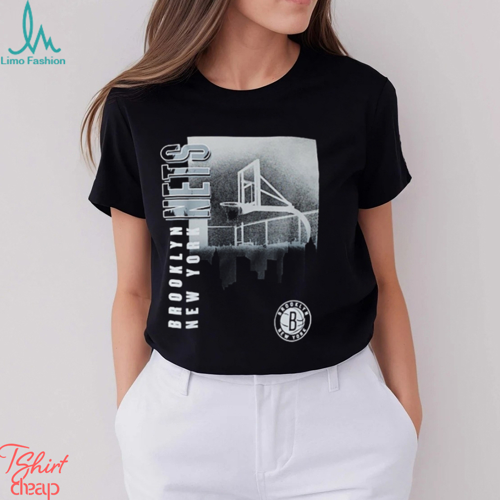 Brooklyn Nets Skyline Graphic Black T Shirt Brooklyn Nets Skyline Graphic Black T Shirt