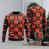 Cowboys Logo Checkered Flannel Design Knitted Ugly Christmas Sweater