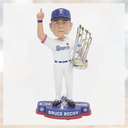 Bruce Bochy Texas Rangers 2023 World Series Champions Bobblehead Ornament