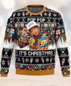 Bruno Mars Pop Pop It’s Christmas Xmas Gifts For Fan 2023 Ugly Christmas Sweater