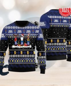 Bud Light Beer Reindeer Snowflake Christmas Ugly Sweater