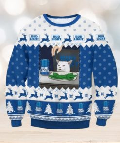 Bud Light Cat Meme Christmas Ugly Sweater