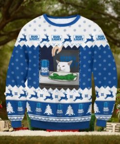 Bud Light Cat Meme Christmas Ugly Sweater