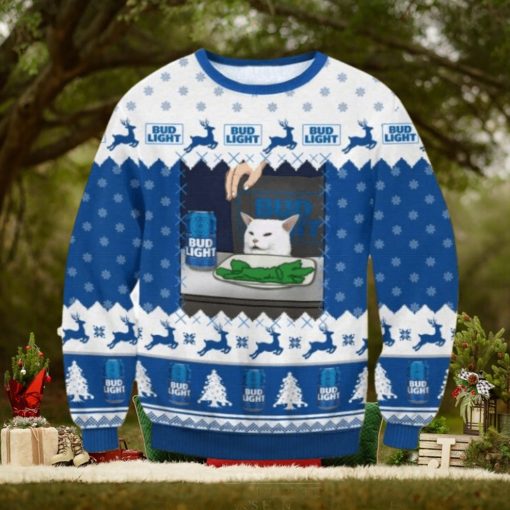 Bud Light Cat Meme Christmas Ugly Sweater