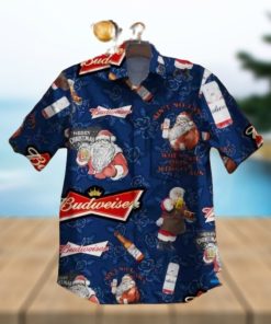 Budweiser Beer & Xmas Cheer Hawaiian Shirt, Funny Xmas Gifts