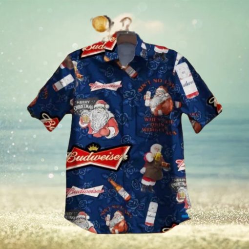 Budweiser Beer & Xmas Cheer Hawaiian Shirt, Funny Xmas Gifts