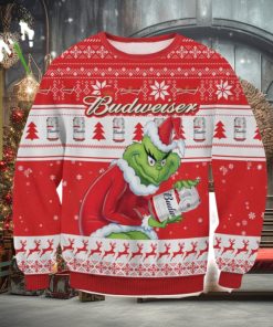 Budweiser Grinch AOP Ugly Christmas Sweater Christmas Gift For Men And Women