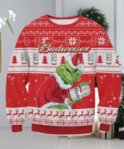 Budweiser Grinch AOP Ugly Christmas Sweater Christmas Gift For Men And Women