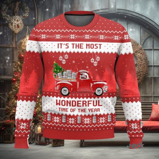 Budweiser It’s The Most Wonderful Time For A Beer Xmas 3D Sweater Cute Christmas Gift For Men And Women