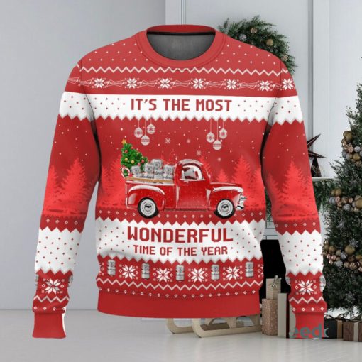 Budweiser It’s The Most Wonderful Time For A Beer Xmas 3D Sweater Cute Christmas Gift For Men And Women