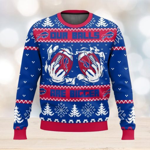 Buffalo Bills Ball Ugly Sweater 3D Printed Men And Women Christmas Gift