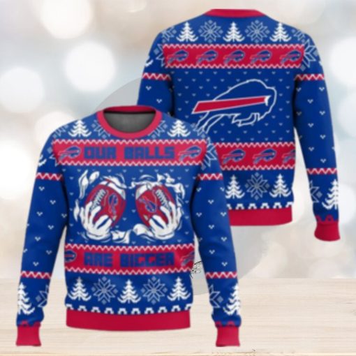 Buffalo Bills Ball Ugly Sweater 3D Sweater Christmas Gift Ugly Christmas Sweater